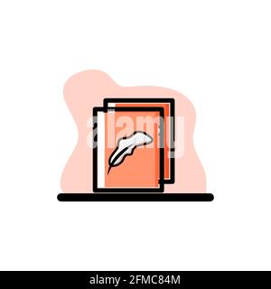 Picture of Feather Pen Conceptual Icon Vector Illustration Design eps10 great for any purposes Stock Vector