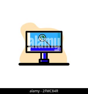 Monitor Searching Vector Conceptual Icon Design Illustration eps10 Stock Vector