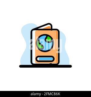 Passport Icon Conceptual Vector Illustration Design eps10 great for any purposes Stock Vector