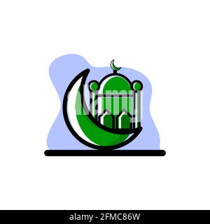 Ramadan Mosque Islamic Icon Vector Conceptual Illustration Design eps10 great for any purposes Stock Vector