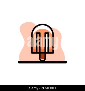 Outlined Popsicle Icon Concept Illustration Vector Design eps10 great for any purposes Stock Vector