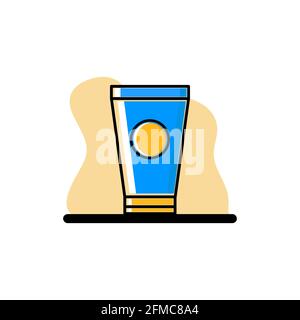 Sunscreen Lotion UV Vector Icon Conceptual Design Illustration eps10 great for any purposes Stock Vector