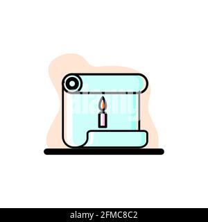Candle Conceptual Vector Illustration Paper Scroll Icon Design eps10 great for any purposes Stock Vector