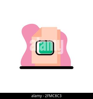 Rounded Rectangle Tool Documents Conceptual Vector Icon Design Illustration eps10 great for any purposes Stock Vector
