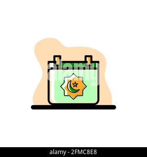 Ramadan Calendar Icon Vector Illustration Design eps10 great for any purposes Stock Vector