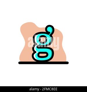 Conceptual Lowercase G Vector Icon Illustration Design eps10 great for any purposes Stock Vector