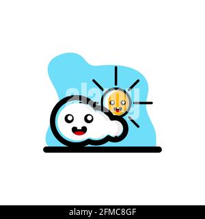 Cute Weather Character Conceptual Vector Illustration Design eps10 great for any purposes Stock Vector