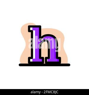 Lowercase H Conceptual Vector Illustration Design Icon eps10 great for any purposes Stock Vector