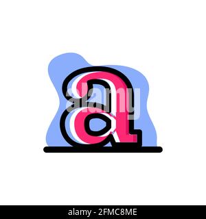 Lowercase Letter A Conceptual Icon Vector Illustration Design eps10 great for any purposes Stock Vector