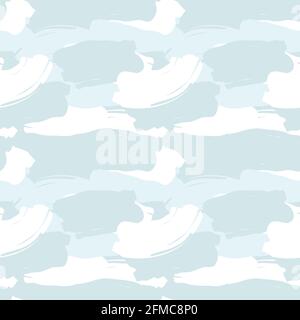 Brush stroke Camouflage abstract seamless pattern background suitable for fashion textil Stock Vector