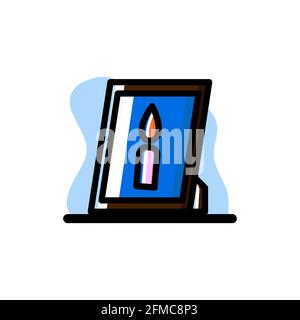 Picture of A Candle Illustration Concept Icon Vector Design eps10 great for any purposes Stock Vector