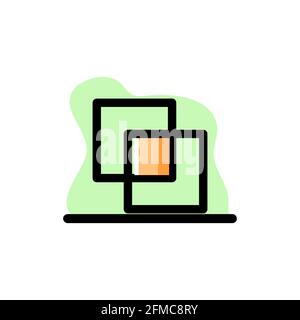 Pathfinder Intersect Icon Conceptual Vector Illustration Design eps10 great for any purposes Stock Vector
