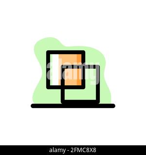 Pathfinder Minus Front Conceptual Icon Vector Illustration Design eps19 great for any purposes Stock Vector