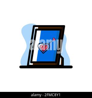 Picture of Love Target Conceptual Icon Vector Illustration Design eps10 great for any purposes Stock Vector