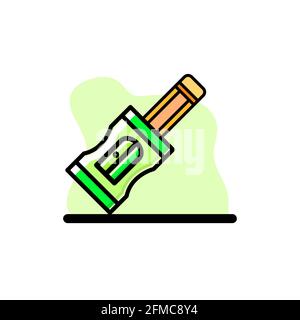 Pencil Sharpening Icon Conceptual Vector Illustration Design eps10 great for any purposes Stock Vector