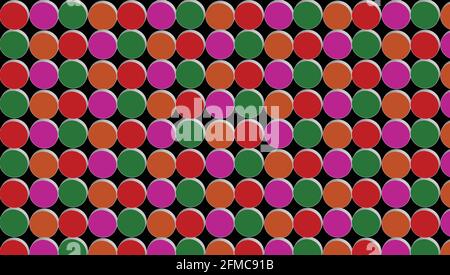 Colorful 3D circles and black backdrop illustration vector design Stock Vector