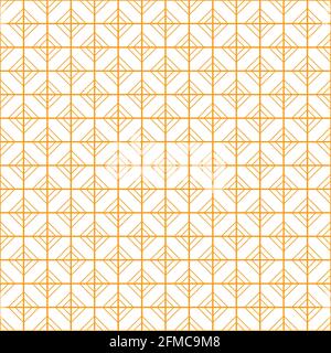 Abstract seamless pattern made with lines and shapes, orange color with white background, design for wallpaper, background fills, card, banners Stock Vector