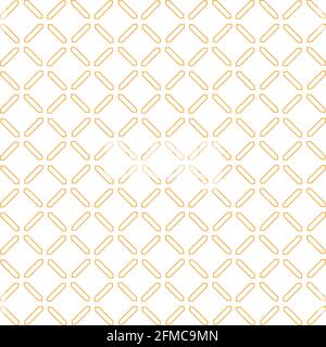 Simple seamless pattern made with lines, X cross geometric pattern, shapes with orange color, white background Stock Vector