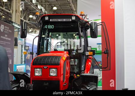 Moscow, Russia - 14 april 2021 : Show model of tactor on International exhibition of transport and logistics services Stock Photo