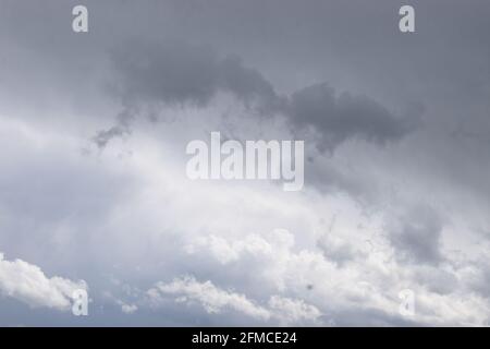 dark storm clouds over the Eifel Stock Photo