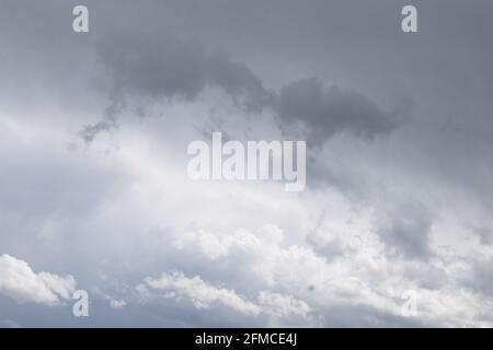 dark storm clouds over the Eifel Stock Photo