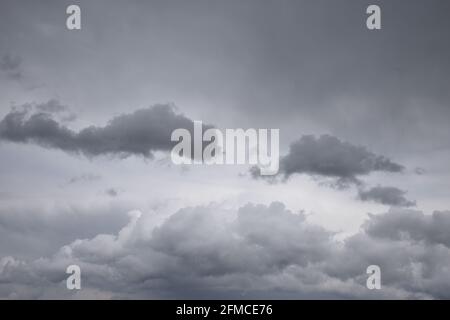 dark storm clouds over the Eifel Stock Photo