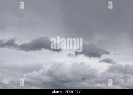 dark storm clouds over the Eifel Stock Photo