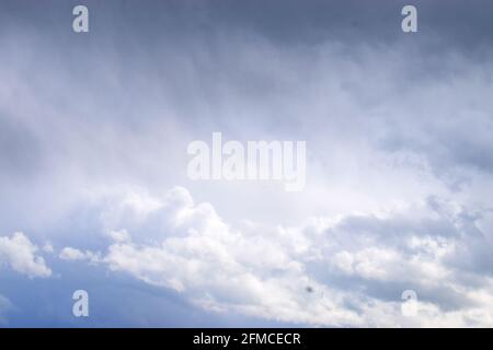 dark storm clouds over the Eifel Stock Photo