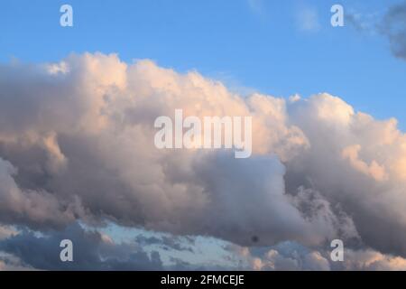 dark storm clouds over the Eifel Stock Photo