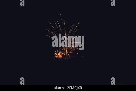 colored firework background with free space for text Stock Photo