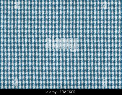 A flat area of woven fabric as a background texture and pattern blue-green and white gingham Stock Photo