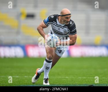 Hull, UK. 08th May, 2021. Marc Sneyd (7) of Hull FC during pre match ...