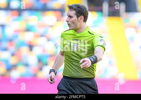 Udine, Italy. 08th May, 2021. Friuli - Dacia Arena stadium, Udine, Italy, 08 May 2021, The referee of the match Daniele Santoro during Udinese Calcio vs Bologna FC, Italian football Serie A match - Photo Ettore Griffoni / LM Credit: Live Media Publishing Group/Alamy Live News Stock Photo
