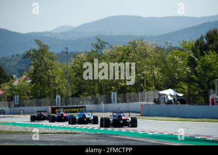 Barcelona, Spain. 08th May, 2021. Action during the 1st round of the 2021 FIA Formula 3 Championship from May 07 to 10, 2021 on the Circuit de Barcelona-Catalunya, in Montmelo, near Barcelona, Spain - Photo Xavi Bonilla / DPPI Credit: DPPI Media/Alamy Live News Stock Photo