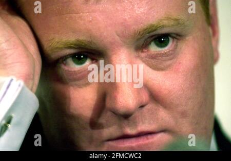 Liberal Democrat conference Bournemouth Sept 2000 Lib Dem leader Charles Kennedy giving a press conference in Bournemouth at the start of his party's conference Stock Photo