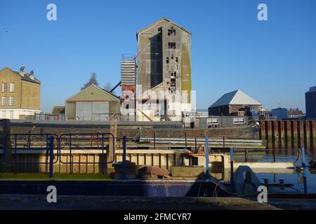 Old factories at the Hythe, Maldon, Essex Stock Photo