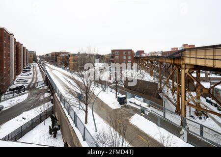606 trail during the winter Stock Photo