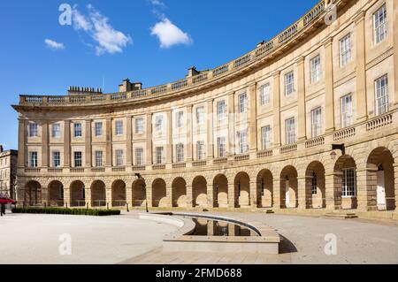 Duke of Devonshire Georgian Crescent now Buxton Crescent Hotel The Crescent Buxton a spa town in the Derbyshire peak District Derbyshire England GB UK Stock Photo