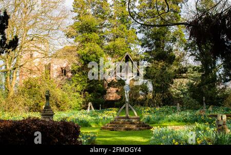 St Marys church cemetery in Acton Burnell Stock Photo