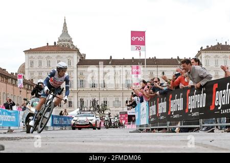 Turin, Turin, Italy, 08 May 2021, Vincenzo Nibali (Trek Segafredo) during First Stage of the Giro d&#39;Italia 2021 - Turin - Turin, Giro d'Italia - Photo Claudio Benedetto / LM Stock Photo