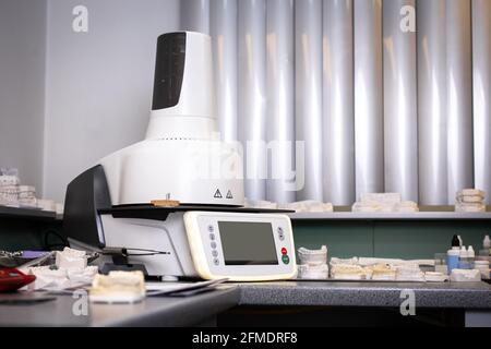 device for making dentures in a dental clinic Stock Photo
