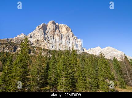 Cortina, Italy - October 27, 2014: Italian national park of Ampezzo Dolomites. Stock Photo