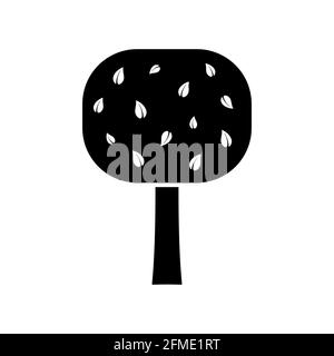 Tree icon. Isolated on white background. Vector illustration. Stock Vector
