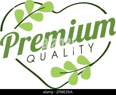 premium quality label product icon Stock Vector