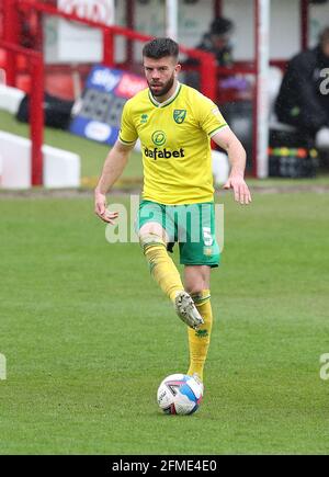 Barnsley, England, 8th May 2021. Grant Hanley of Norwich City  during the Sky Bet Championship match at Oakwell, Barnsley. Picture credit should read: John Clifton / Sportimage Stock Photo