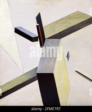 El Lissitzky. (Russian, 1890-1941). Composition. 1922. Oil and tempera on wood. Stock Photo