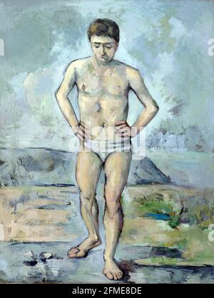 Paul Cézanne. (French, 1839-1906). The Bather. c. 1885. Oil on canvas. Stock Photo