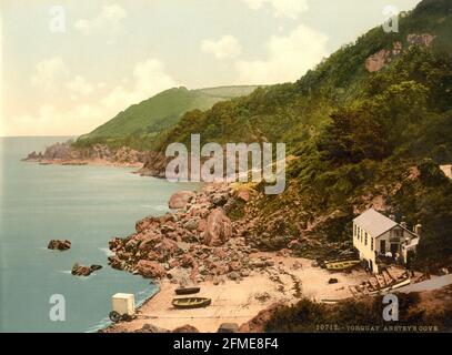 Anstey's Cove, Torquay, Devon circa 1890-1900 Stock Photo