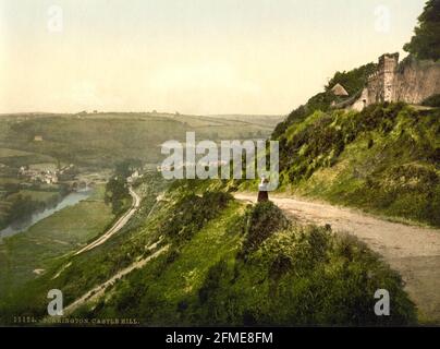 Castle Hill, Great Torrington, Devon circa 1890-1900 Stock Photo