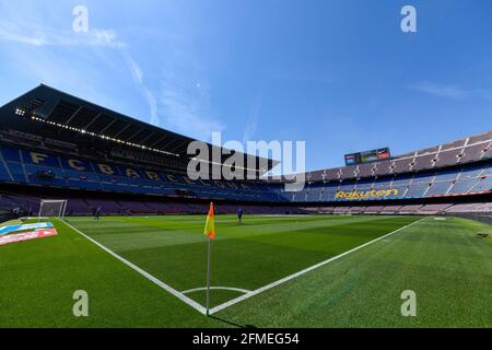 BARCELONA, SPAIN - MAY 8: General view of Camp Nou home of FC Barcelona during the La Liga Santander match between FC Barcelona and Atletico Madrid at Camp Nou on May 8, 2021 in Barcelona, Spain (Photo by Pablo Morano/Orange Pictures) Credit: Orange Pics BV/Alamy Live News Stock Photo